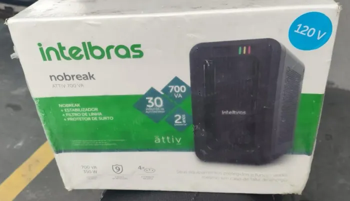 NOBREAK 120V INTELBRAS ATTIV 700VA NOVO LACRADO Estabilizador Filtro