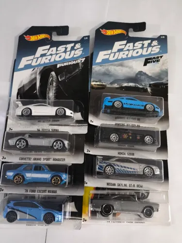 Set hot Wheels velozes e furiosos 8 miniaturas