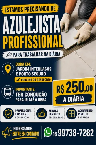 Preciso de azulejista