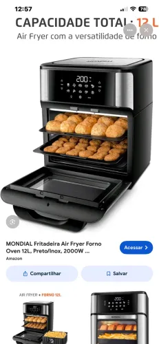 air fryer da mundial oven 12 litros