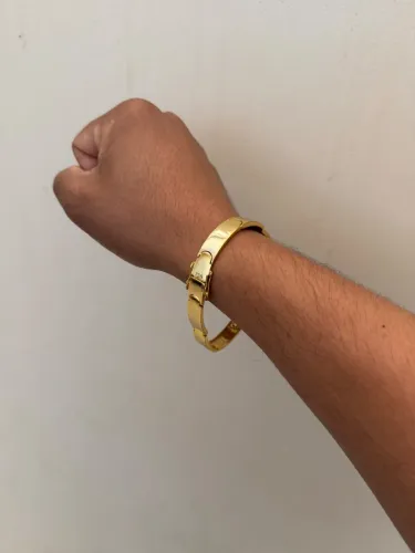 Bracelete foleado a ouro