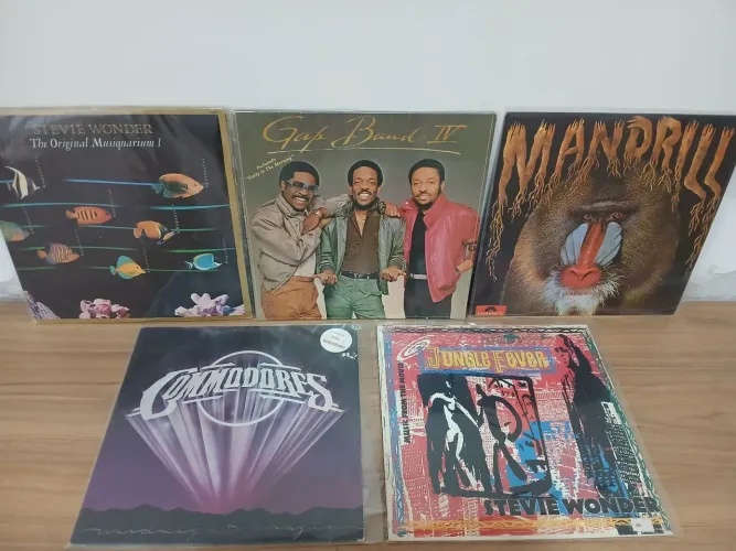 Lp disco vinil Stevie Wonder Mandril Commodores e Gap Band