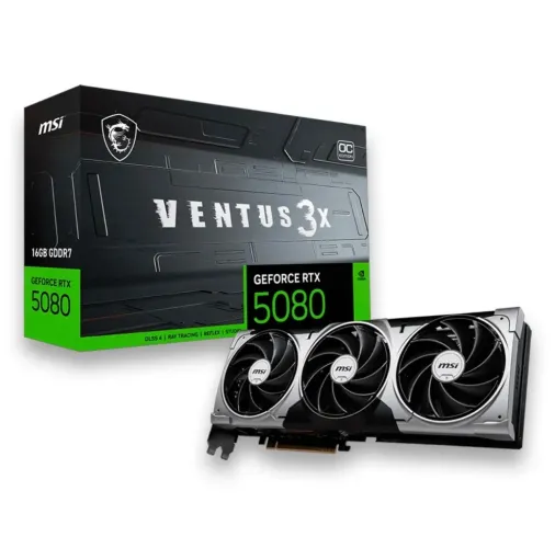 Placa De Vídeo RTX 5080 Ventus 3x Oc 16gb Gddr7