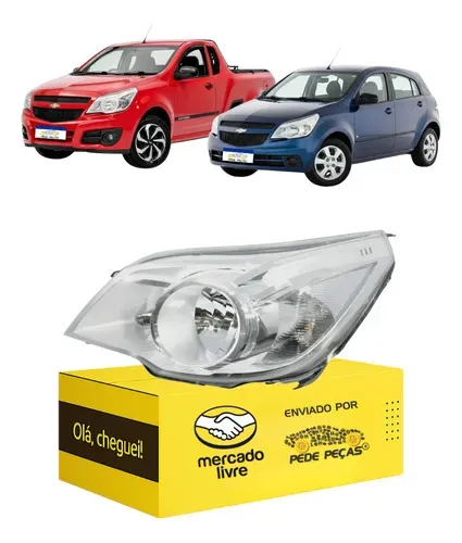 Farol Esquerdo Agile Montana 2010 11 12 13 14 2015 A 2021 Esquerdo/motorista