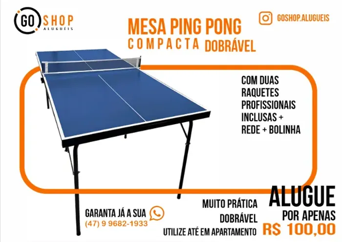 MESA PING PONG COMPACTA - DOBRÁVEL