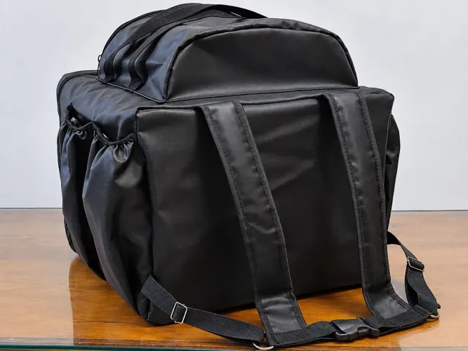 Bag de couro + 1 ano de garantia na promoção