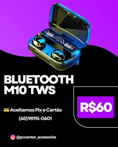Fone bluetooth M10 TWS