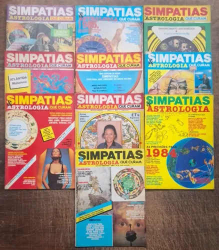 REVISTAS SIMPATIAS & ASTROLOGIA QUE CURAM LOTE COM 10 EXEMPLARES