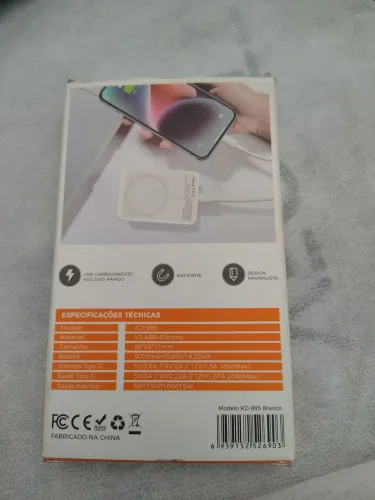 Carregador Portátil Indução Power Bank 5000mah Original
