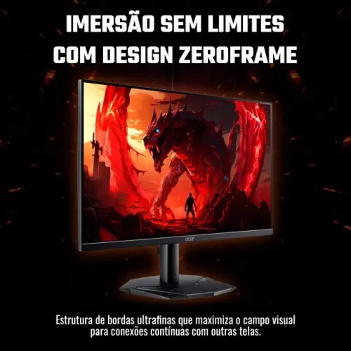 Monitor Gamer Acer Nitro KG270 27 Full HD 144Hz 1ms Novo Aceito Cartao