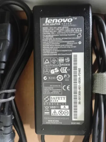 Fonte para notebook lenovo ideapad 3.25A 20v NOVA de fabrica c/ garantia