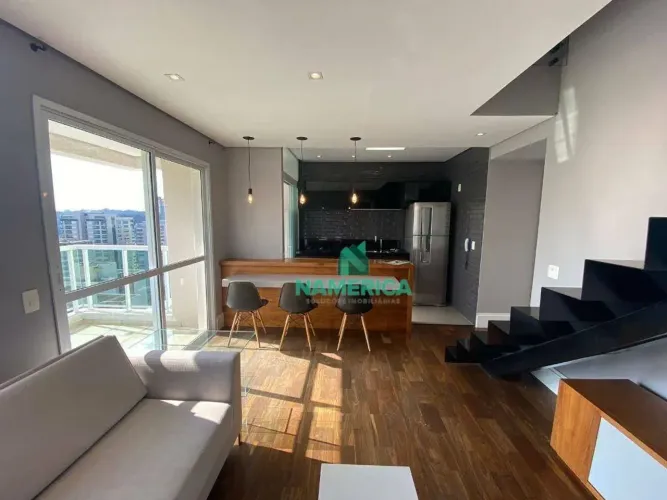 Apartamento Duplex com 1 dormitório para alugar, 60 m² por R$ 6.402,00/mês - Granja Juliet
