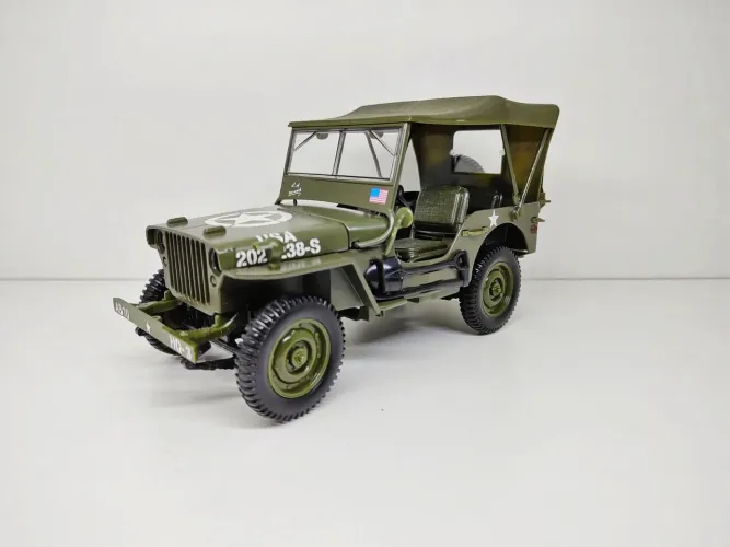 Miniatura Jeep Willys 1941 Exército 1/18