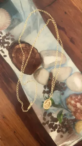 Colar Nossa senhora em ouro 18k