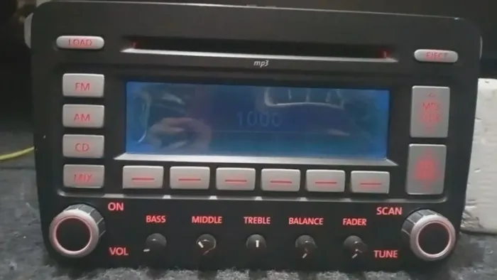 Som Volkswagen Original defeito display escuro Radio Cd Player Mp3 Passat Jetta Tiguan Gol