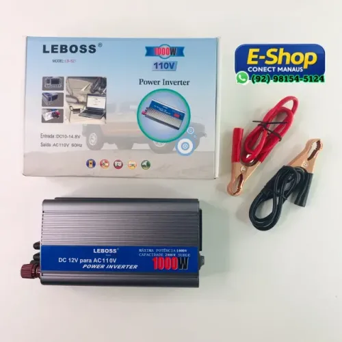 Inversor De Alta Tensão 1000w de 12 para 110v - Entrega Grátis