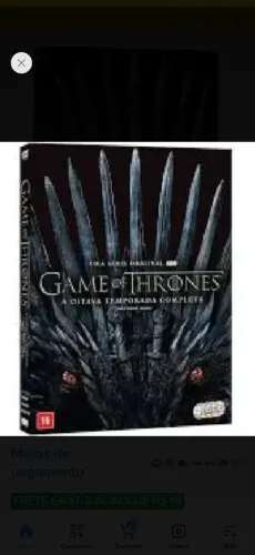Dvd Box - Game Of Thrones - 8ª Temporada Completa