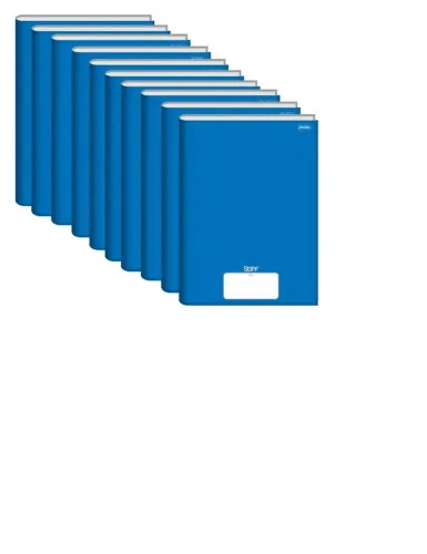 Caderno Capa Dura Kit Com 05  Un. Brochura 48 Fls Azul Lift