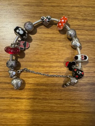 Pulseira Pandora 12 charms, original Disney