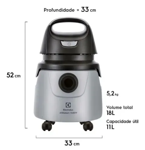 Aspirador Electrolux A10 1400W agua e pó