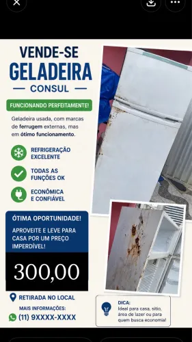 Geladeira usada