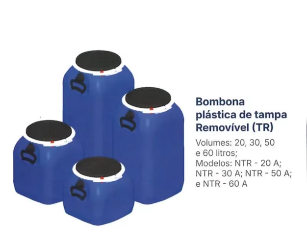 Bombonas TR 20, 30 50 e 60L