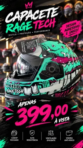 OFERTA CAPACERW RACE TECH COM ÓCULOS INTERNO*R$399,90*