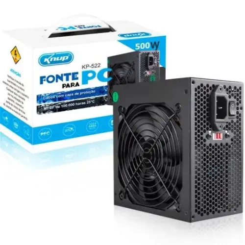 Fonte de Computador Knup ATX ( 500w ).