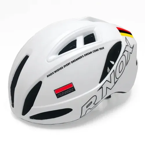 Capacete Ciclismo Aero Rnox Speed Triathon Branco M(52-64)