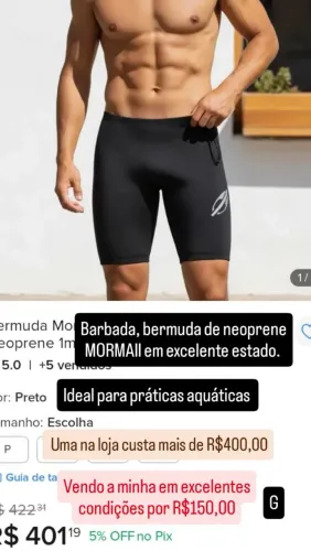 Barbada bermuda de neoprene super barato