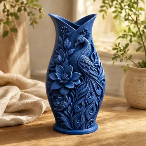 Vaso decorativo Floral Pavão