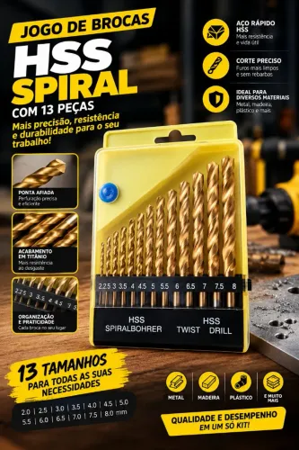 Kit 13 brocas 