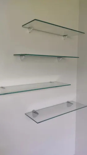 Prateleira de vidro, 4 unidades