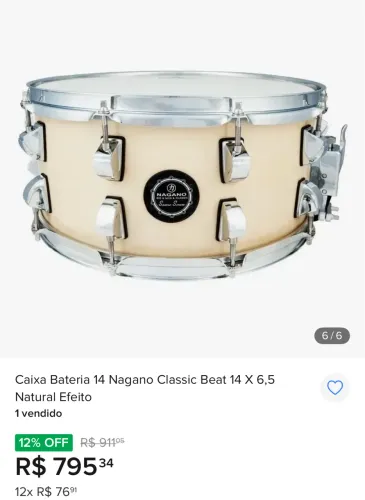 Caixa Nagano Classic Beat 14x6,5