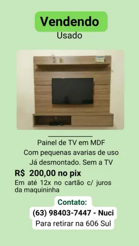 Vendo usado - painel de TV em MDF