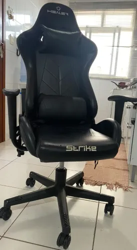 Cadeira Gamer reclinável Strike 2 almofadas Travel Max Preta