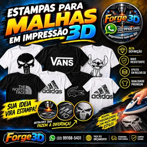 Estampas para malhas em impressão 3D