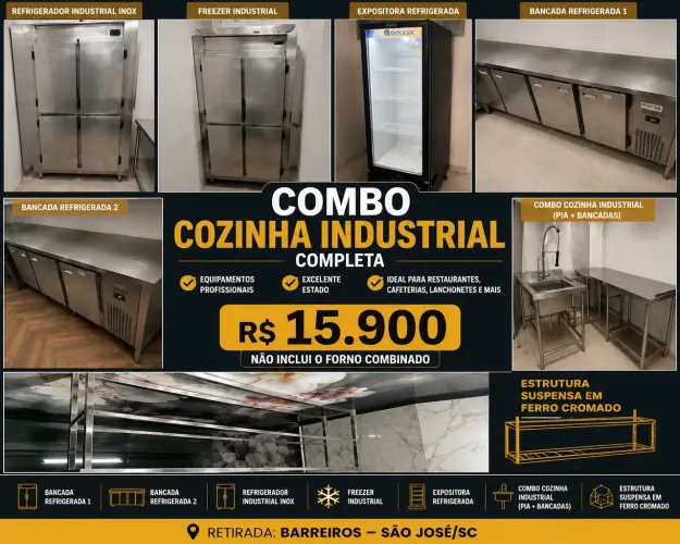 ? COMBO COZINHA INDUSTRIAL COMPLETA - R$ 15.900 ?