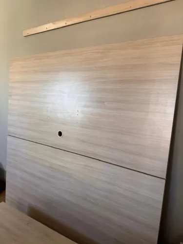 Painel de Madeira Clara para Sala ou Quarto 1,90x1,90m