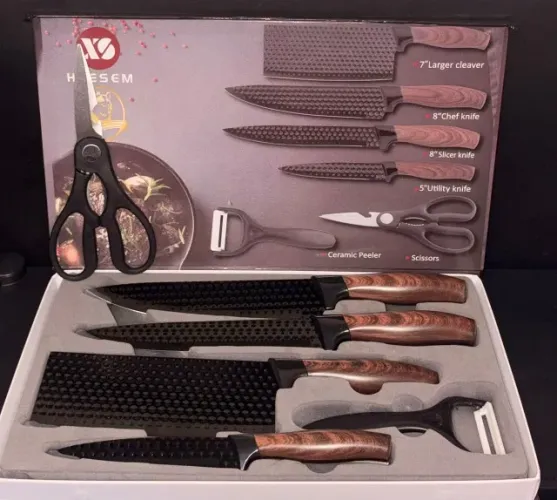 Kit de Facas para Churrasco 4 Peças + Acessórios