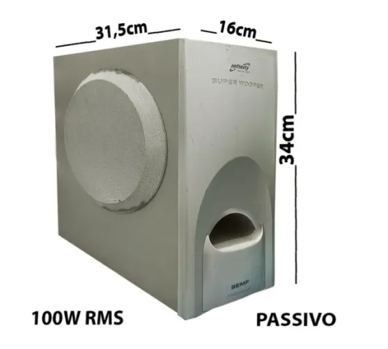 Subwoofer SEMP TOSHIBA som de cinema envio todo Brasil
