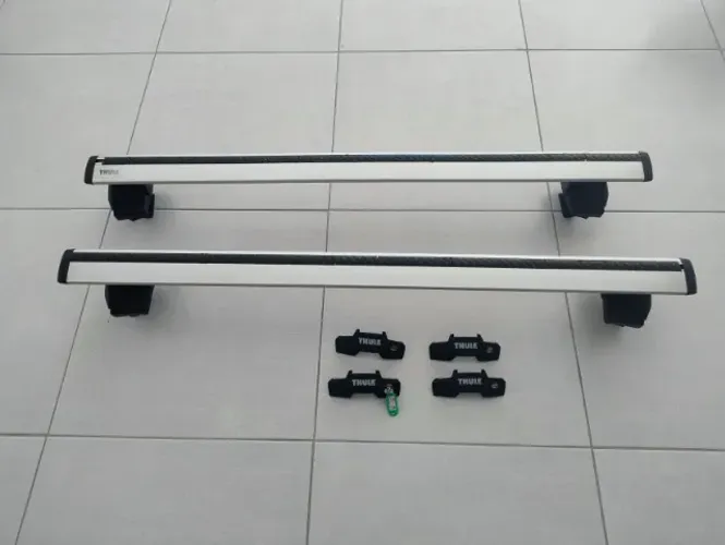 Rack Thule Wingbar Prata - Completo p/ Chevrolet Onix (Kit 5224)