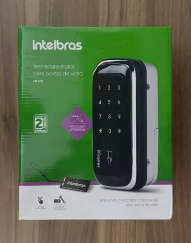 Fechadura Intelbras FR400 porta de vidro 