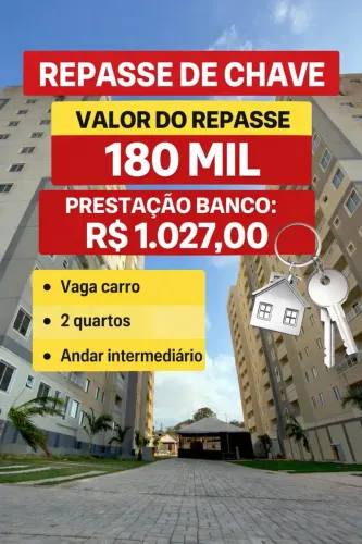 Repasse de Chave TORRES DOS PORTUGUESES ELEVADOR - 7º Andar VAGA PRA CARRO
