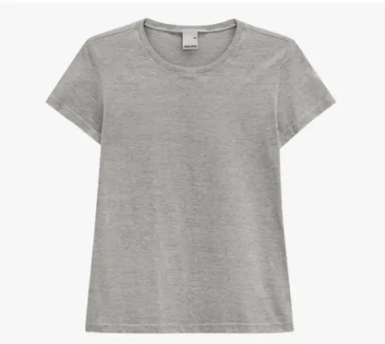 Camiseta Baby Look Básica Feminina Malwee Original Algodão - Cor Mescla - Tam P