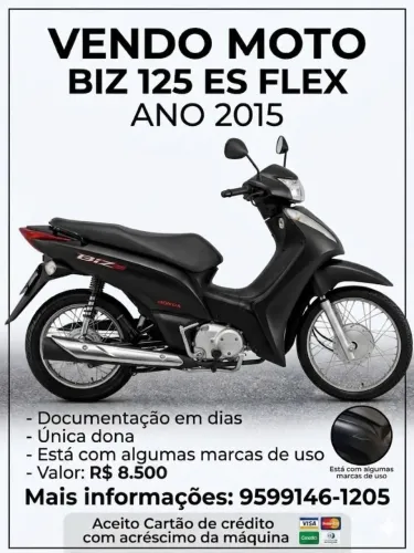 Moto Biz 125 Flex ano 2015