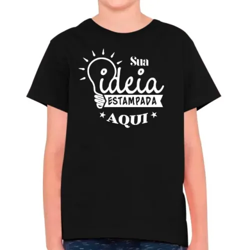 Camiseta Personalizada Estampa Foto Logo Camisa Infantil