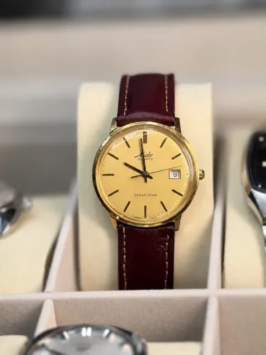 Mido Ocean Star Quartz Vintage Aquadura Swiss Made