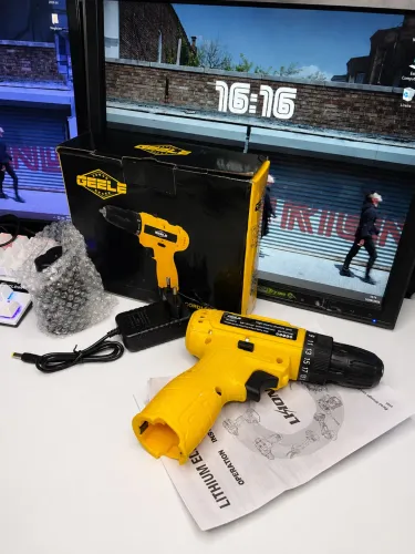 Parafusadeira Furadeira 12V Sem Fio 10mm Bivolt - Nova