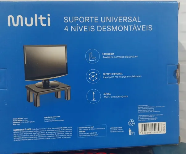 SUPORTE PARA MONITOR REGULAVEL E DESMONTAVEL